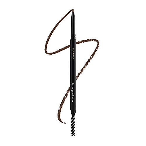 Mented Cosmetics Brow Pencil & Brush Set - Waterproof, Vegan Formula, Light Brown - Easy Grooming