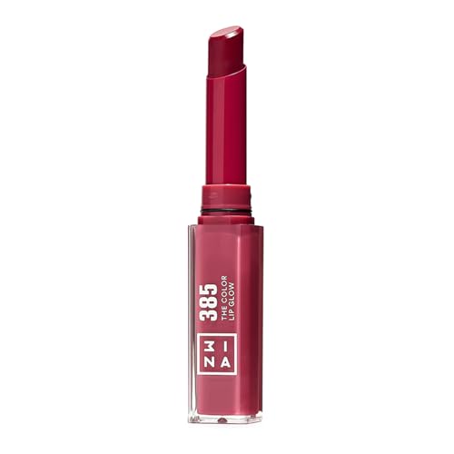 3INA The Color Lip Glow - Hydrating Lipstick with Shea Butter, Vegan, Wild Berry Pink - 0.05 oz