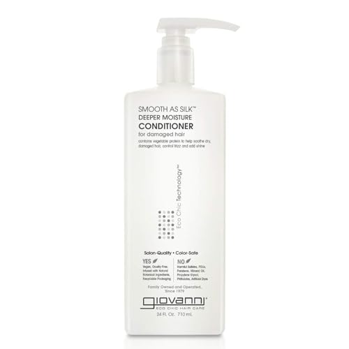 GIOVANNI Smooth As Silk Conditioner - Calms Frizz, Adds Moisture, Vegan - Apple & Aloe, 24oz