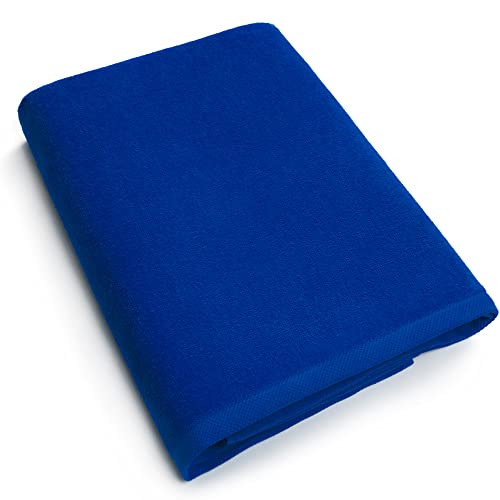 Softerry Solid Beach Towel - Extra Soft 100% Cotton, Fast-Drying, Cobalt - 30x60 inch