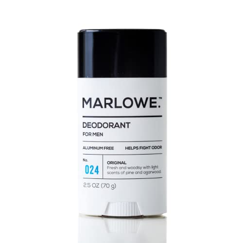 MARLOWE. No. 024 Men's Deodorant - Odor Neutralizer, Fresh Woodsy Scent, Aluminum Free - 2.5oz