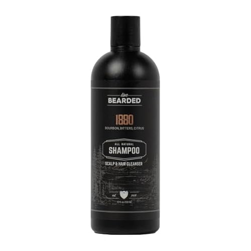 Live Bearded Shampoo - Promotes Hair Growth, Nourishes Scalp, Bourbon Citrus Scent - 12oz