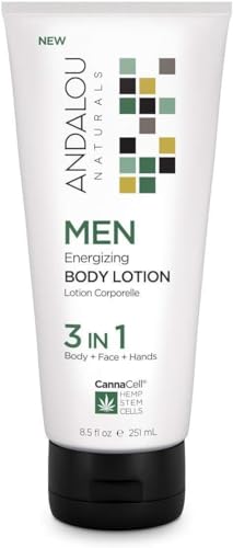 Andalou Naturals CannaCell MEN Body Lotion - Nourishing, 100% Vegan, THC Free - 8.5oz