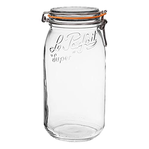 Le Parfait Food Storage Container - Airtight Glass Jar for Preserving & Serving - 3L