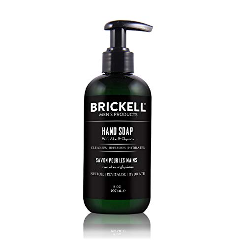 Brickell Men's Hand Soap - Moisturizing with Aloe Vera, Cedarwood & Rain Scent - 12oz