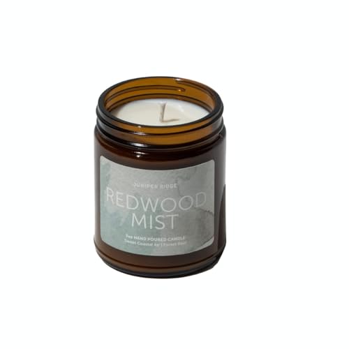 Juniper Ridge Redwood Mist Candle - Notes of Pine & Ocean Air, Essential Oil, 7oz