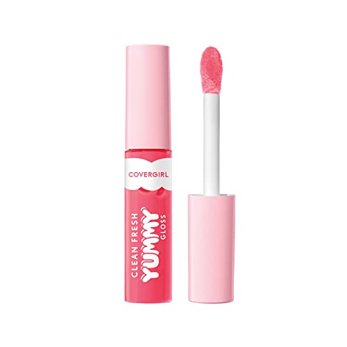 COVERGIRL Clean Fresh Yummy Gloss - Juicy, Non-Sticky, Vegan Lip Gloss - Glamingo Pink