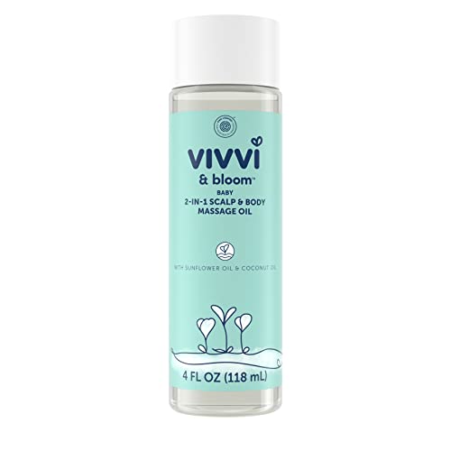 VIVVI & BLOOM Baby Body Oil - Fast Absorbing Moisturizer, Hypoallergenic, EWG Verified - 4 fl. oz