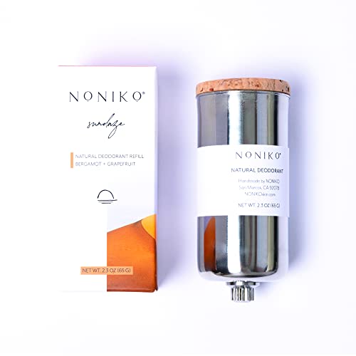 NONIKO Natural Deodorant Refill - Bergamot Grapefruit, Aluminum & Paraben Free - 1.5oz