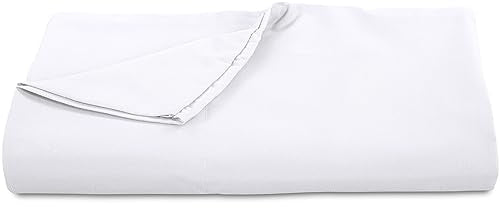 Royale Linens Twin Flat Sheet - 300 Thread Count, Soft & Breathable, OEKO-TEX Certified - White