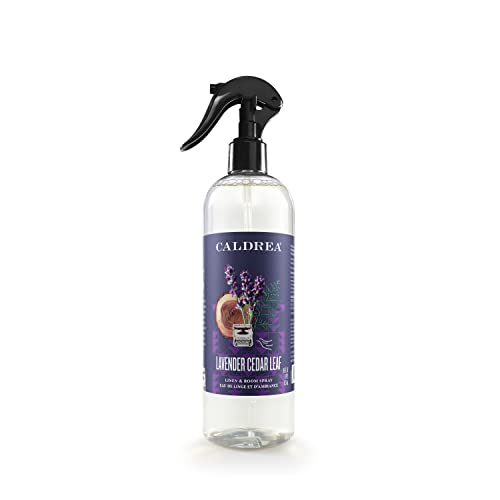 Caldrea Linen & Room Spray - Freshens Fabrics with Essential Oils, Lavender Cedar Leaf - 16oz