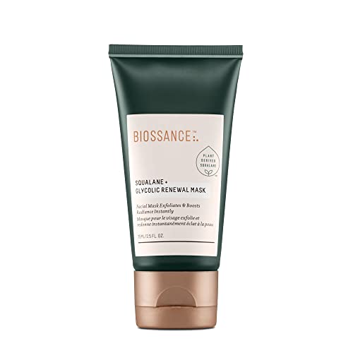 BIOSSANCE Face Mask - Exfoliates & Renews Skin Tone, Plant-Derived Ingredients - 2.5oz