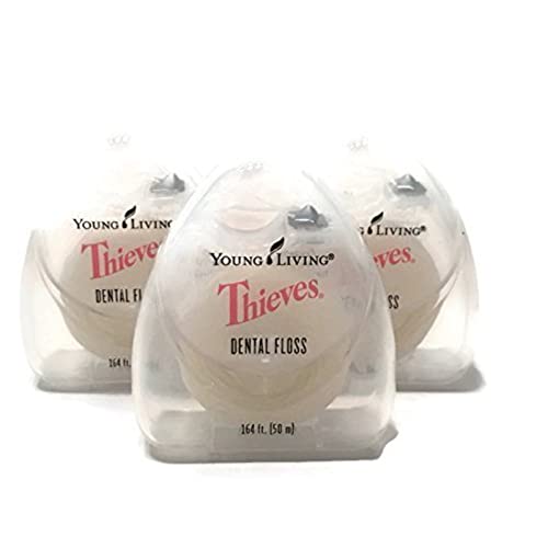 Young Living Thieves Dental Floss - Essential Oil-Infused, Promotes Healthy Teeth - 3 Pack