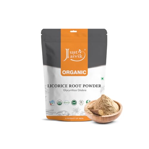 Just Jaivik Organic Licorice Root Powder - Supports Gut, Respiratory & Immune Health - 227g