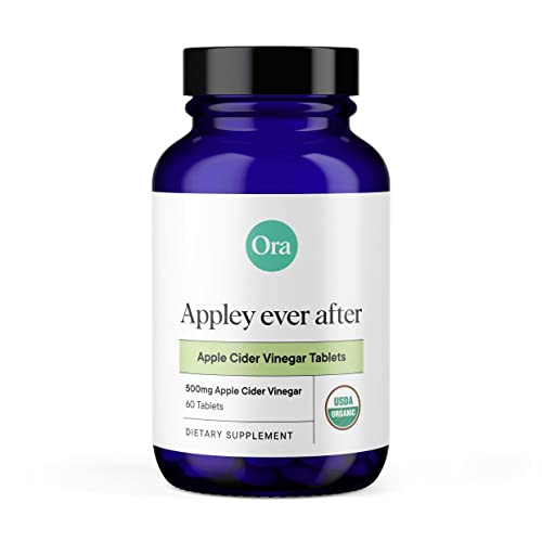 Ora Organic Apple Cider Vinegar Pills - Metabolism Booster, Detox Support - 60 Vegan Tablets