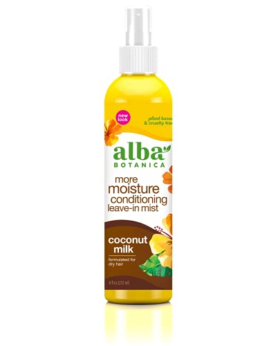 Alba Botanica Hair Mist - Deep Hydration with Coconut Milk, 100% Vegetarian - 8oz