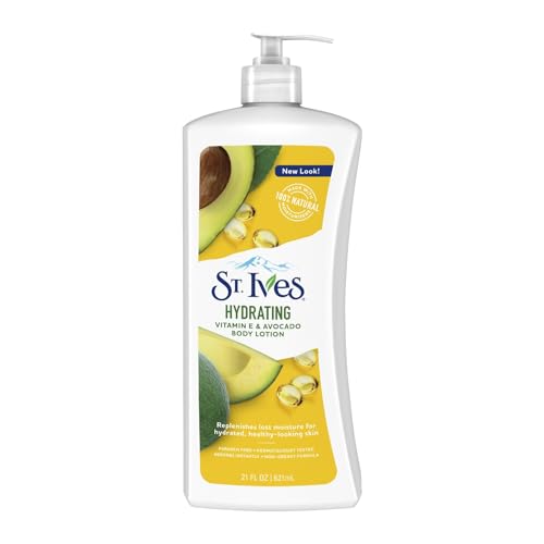 St. Ives Body Lotion - Hydrates Dry Skin with Vitamin E & Avocado, Paraben-Free - 21oz