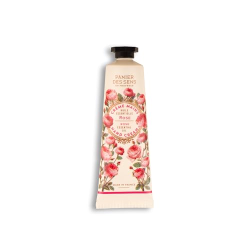 Panier des Sens Hand Cream - Nourishing Shea & Olive Oil, Rose Scent, 97% Natural - 1 fl oz