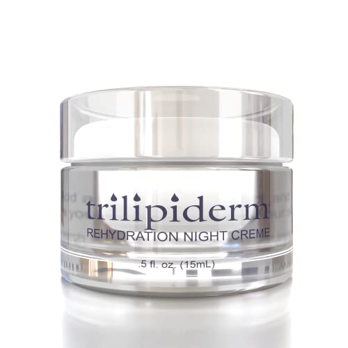 Trilipiderm Night Cream - Hydrating Anti-Aging with Hyaluronic Acid, Vegan - 0.5oz Travel Size