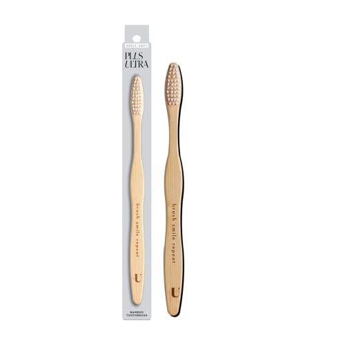 Plus Ultra Bamboo Toothbrush - Dentist-Approved Soft Bristles, Positive Affirmations - 100% Bamboo