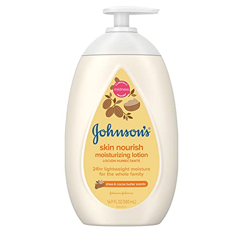 Johnson's Baby Lotion - Moisturizes Dry Skin, Hypoallergenic, Shea & Cocoa Butter Scent - 16.9oz