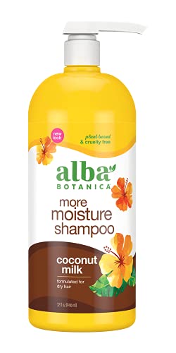 Alba Botanica Shampoo - Hydrating Coconut Milk Formula, 100% Vegetarian - 32 oz