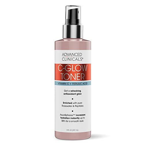 Advanced Clinicals Vitamin C Facial Mist - Instant Hydration, Antioxidant Boost - 8 Fl Oz