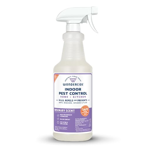 Wondercide Indoor Pest Control Spray - Kills Ants, Roaches, Fleas, and More - Rosemary, 32oz