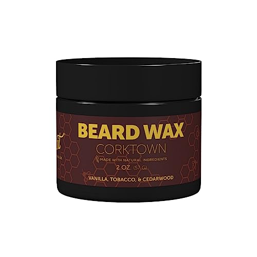 Detroit Grooming Co. Beard Wax - Nourishing Hold with Almond & Sunflower Oil - Corktown Scent, 2oz