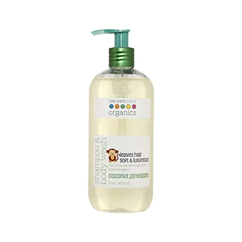 Nature's Baby 3-in-1 Shampoo & Body Wash - Gentle for Sensitive Skin, Organic Ingredients - 16oz