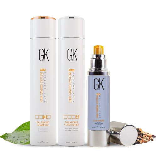 GK HAIR Balancing Shampoo & Conditioner Set - Nourishes & Strengthens All Hair Types - 10.1oz/300ml