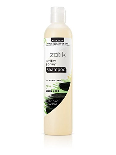 Zatik Naturals Shampoo - Volumizing, Moisturizing with Olive & Black Seed - 10.8 fl oz