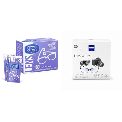 Nice 'n Clean Eyeglass Wipes Bundle - 3X Cleaning Power, Plant-Based Fibers - 180 Wipes