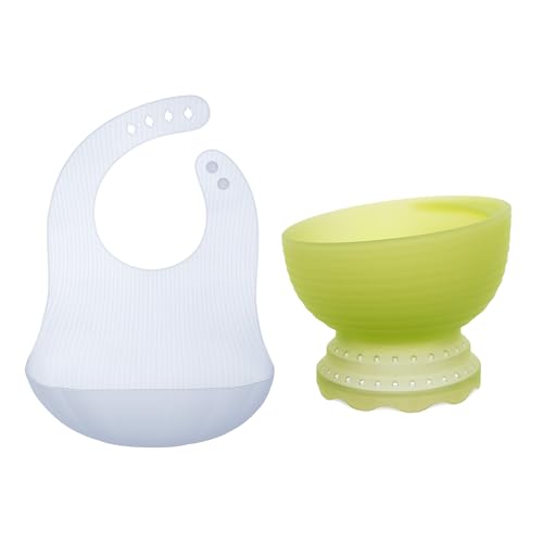 Olababy Silicone Baby Bib - Safe, Comfortable for Sensitive Skin, Easy to Clean - Blueberry