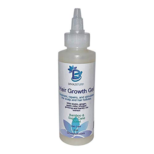 Diva Stuff Hair Growth Gel - Cleanses & Stimulates Scalp, Infused with Vitamins & Stem Cells - 4oz