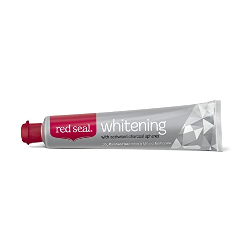 Red Seal Whitening Toothpaste - Brightens Smile, Fluoride & SLS Free, Fresh Mint - 4oz