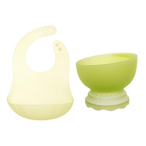 Olababy Silicone Baby Bib - Non-Toxic, Easy to Clean, Lightweight Comfort - Lemon Color