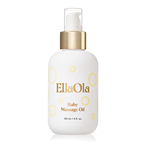 ELLAOLA Organic Baby Massage Oil - Hydrating Non-Greasy Formula with Jojoba & Argan Oil - 5 fl. oz.