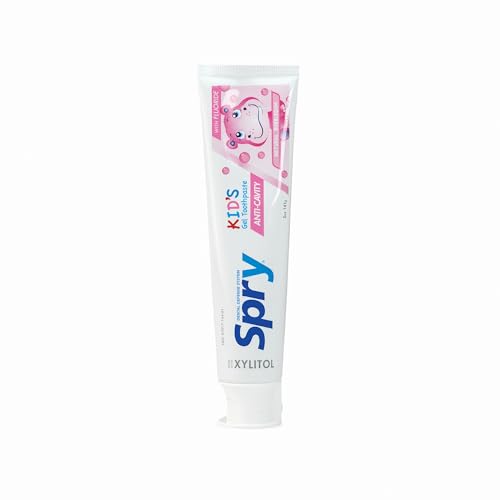 Spry Kids Toothpaste - Natural Bubblegum Flavor, Xylitol & Fluoride for Healthy Teeth - 5oz