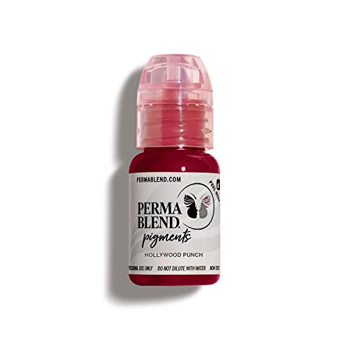 Perma Blend Permanent Makeup Lip Pigment - Vegan, Safe, True Color, 0.5 oz - Hollywood Punch