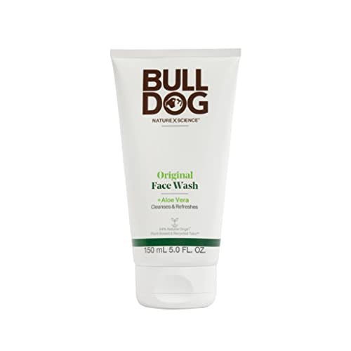 BULLDOG Men's Grooming Original Face Wash - Cleansing Aloe Vera & Green Tea, 5oz