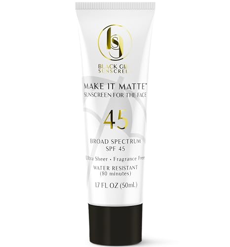 BLACK GIRL SUNSCREEN Make It Matte SPF 45 - Broad Spectrum, No White Residue, Vegan - 3oz