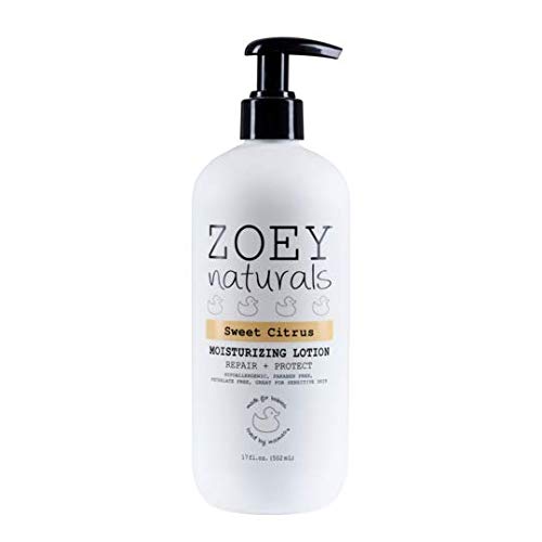 Zoey Naturals Baby Lotion - Soothes & Moisturizes with Shea, Aloe & Apricot - 8oz