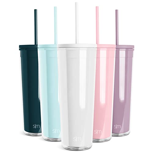 Simple Modern Tumbler - BPA Free, Leak Resistant, Dishwasher Safe, 24oz Winter White