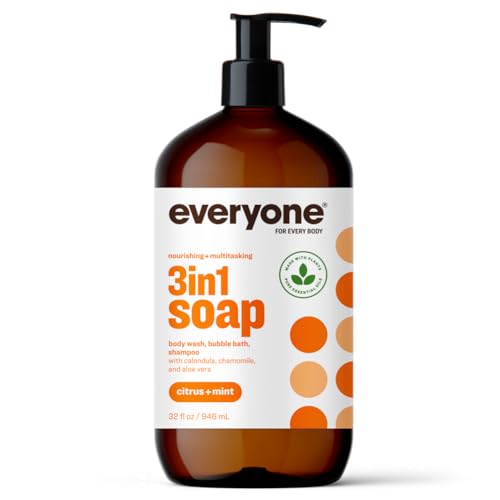 Everyone 3-in-1 Body Wash - Citrus & Mint Cleanser, EWG Verified, Organic Extracts - 32oz