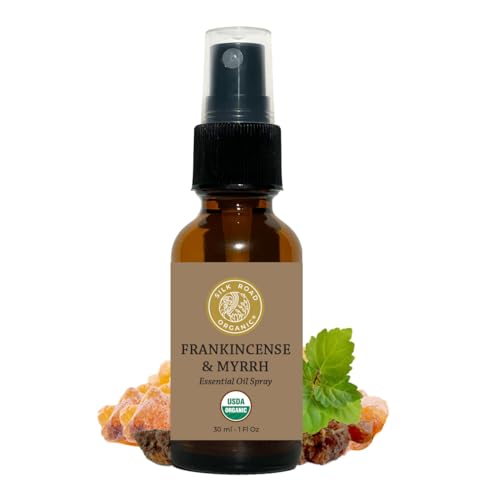 Silk Road Organic Body Mist - Stress Relief, 100% Pure USDA Certified Oils - 1 oz Spray