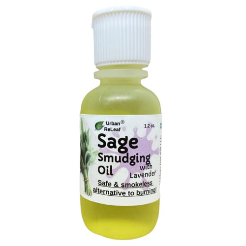 Urban ReLeaf Aromatherapy Sage Smudging Oil - Cleansing Energy, Lavender Infusion - 1.2oz