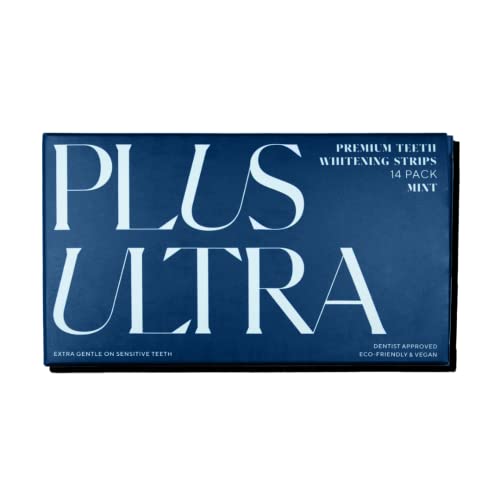 Plus Ultra Premium Teeth Whitening Strips - Enamel-Safe, Mint Flavor, 14-Day Treatment - 28 Strips