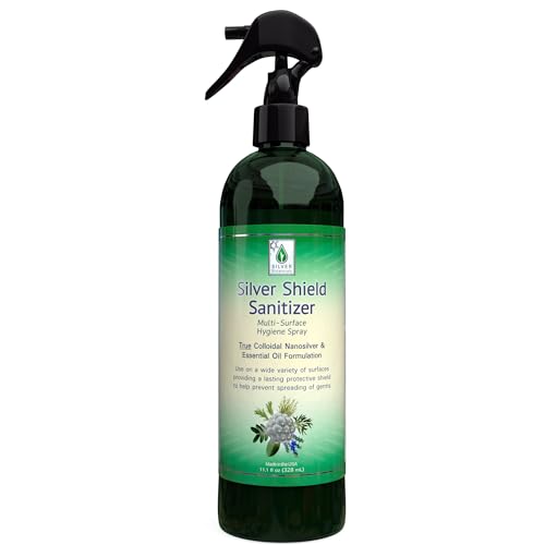 Silver Shield Antimicrobial Spray - All-Natural MicroCleanser, Non-Toxic, 12 oz.