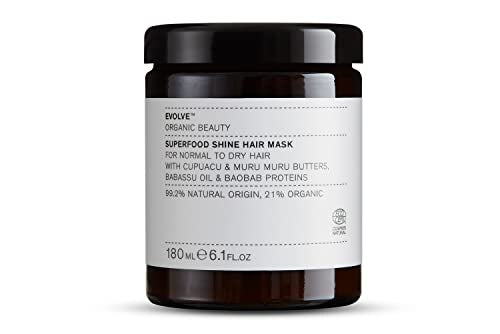 Evolve Organic Beauty Hair Mask - Hydrating & Strengthening, Vegan & Organic - 6.1 oz